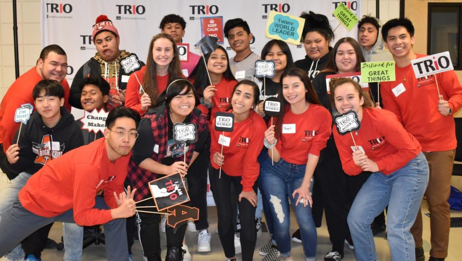 On January 17, 2020, TRIO Upward Bound TLC hosts a welcoming event for the new incoming TRIO members. This event was hosted at West Anchorage High School’s Cafeteria, during after school from 2:30 pm to 4:30 pm. They all wanted one last photo before they left to go home.